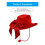 Large Bowknot Cowgirl Cap Comfortable Drawstring Western-Red 4