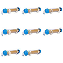 8X Water Filter Refillable T33 Housing DIY Fill Water Filter with Ion Exchange Resin Transparent Reverse Osmosi