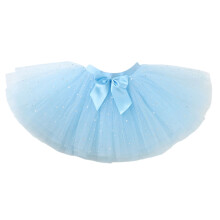 Jupe Tutu courte de danse de Ballet scintillante,-Bleu clair M