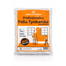 PELLICOLA TRASPARENTE SUPER RESISTENTE PER PITTURA E INTONACATURA ATLAS TOOLS 4x5 m