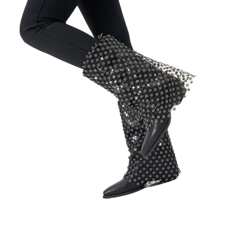 Fashionable Openwork Netting Shoe Guards With Glimmering-MS