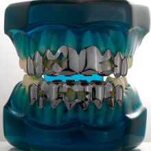 Unique Star Copper Grillzs Dental Body Jewelry-Black Gun Plated