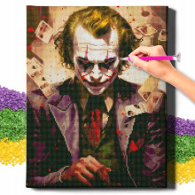 5D GYÉMÁNTFESTÉS KERETTEL Gyémánthímzés Nagy Joker Mozaik 40x50 cm