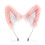 Comfortabele elastische wolvenoren haarband harige-Roze 1