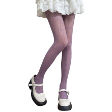 Dames Mesh Panty's met Bloemen Kant Patroon Esthetische-Paars