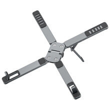 Aluminium laptoptablets staan in 5 hoogtes voor-Grijs