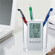 4X Perpetual Calendar Pen Clock Elektronisk Pen Clock Cylinder Elektronisk Väckarklocka