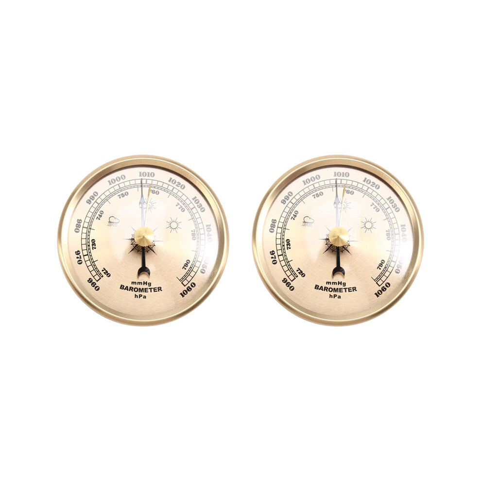 2Pcs 70Mm Atmospheric Home Barometer Weather Forecasting Instrument Aneroid Barometer Gas Pressure Gauge 6032724610481