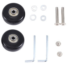 50X18mm Set of 4 Luggage Suitcase Replacement Wheels,PU Swivel Caster Wheels Carbon Steel Bearings Repair Kits