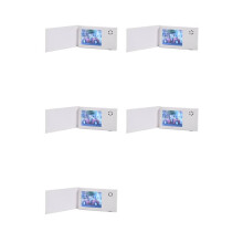 5pcs 2.4inch Birthday White Video Book Card 128MB Lcd Invitation Gift Music Greeting Card Upload Video Lcd Greeting Card