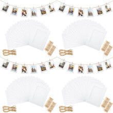 200 St Papper Bildramar för 4x6 Tum Papper Fotoramar, Kit DIY Kartong Foto Hängande Display för Hemmakontor Skola