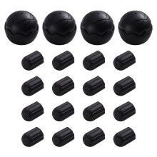 4 Embouts de Pieds Stabilisateurs en Caoutchouc Noir pour Chaise de Camping pour