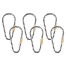 12PCS  Titanium Locking Carabiner,Small  Sturdy D-Ring Keychain Clip for Indoor Outdoor Backpack Climbing
