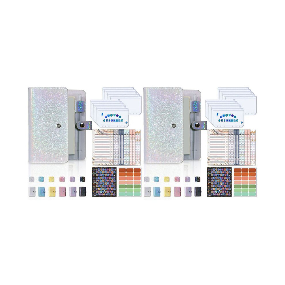 2X A6 Money Organizer For A6 Cash Budget Binde Budget Planner Binder With Zipper Envelopes Cash Envelopes D 6031143006868