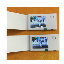 5pcs 2.4inch Birthday White Video Book Card 128MB Lcd Invitation Gift Music Greeting Card Upload Video Lcd Greeting Card