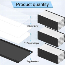 60x Magnetic Label Holders 1inchx 2inch with White Card Inserts and Clear Plastic Protectors Magnetic Data Card Holders