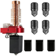 Bobine D'Impression AD5M 0,4 mm pour FlashForge Adventurer 5M/5M Pro, avec Buses en Acier Trempé de 0,25/0,4/0,6/0,8 mm et 3 Manchons en Silicone