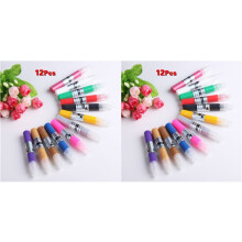 2X 12 Color 3d Farbe Nagel Kunst Stift DIY Uv Gel Acryl Tipps Set Salon Beauty