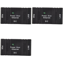 3X 100 Mbps 5V 12V 24V 48V/1A BJW POE Injector Power Splitter for IP Camera POE Adapter Module Accessories-Black