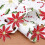 Conjunto de Jogos Americanos com 12 Poinsétias de Natal Bordadas e Design de Azevinho, Decoração de Mesa de Natal de 11 X 17 Polegadas 10