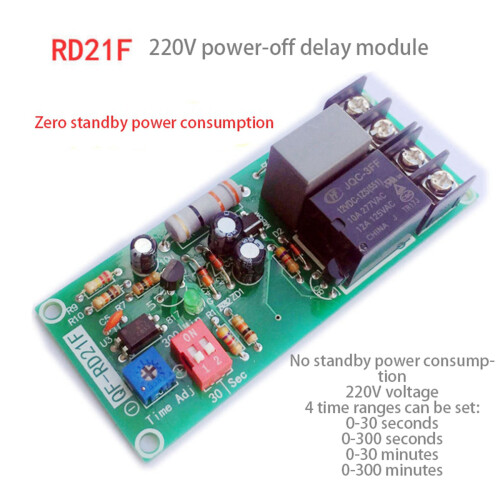 2X AC100V-220V Adjustable Timer Control Relay Module Turn Off Delay  Board for Exhaust Fan Mr22 19 1