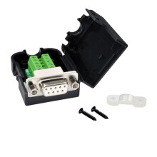 DB9 LöTfreier Steckverbinder RS232 D-SUB Serial To 9-Pin Port Terminal Stecker Buchse Adapter mit Case (3 StüCk-Stecker+3 StüCk-Buchse)