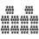 100Pcs Potentiometer Control Knobs for Electric Guitar Volume Tone Knobs Black D Type 6mm 1