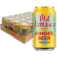 Old Jamaica Ginger Beer Soft Drinks 330 ml Pack of 24 Made with Authentic and Natural Root Ginger Original and Best Refreshing and Crisp Tasty Classic