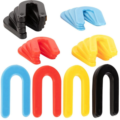 480 Packs Plastic Shims Horseshoe U Shaped Tile Spacer Shims Small Structural Plastic Shims 1