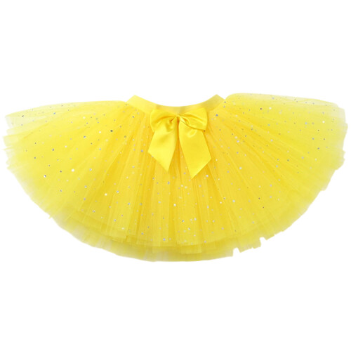 Jupe Tutu de princesse, jupe Tutu de danse pour-Jaune L
