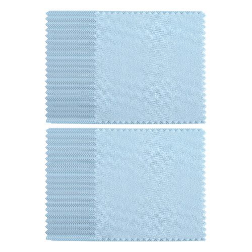 Chiffons de polissage de bijoux Double face de qualité-Bleu