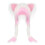 Comfortable Ear Covering Cap with Delightful Animal-White pink 1