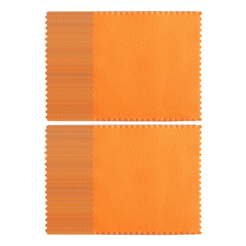 Chiffon de polissage professionnel pour argent, 50-Orange