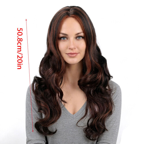 Comfortable Full Wigs Long Wavy Synthetic Adjustable Strap All 1
