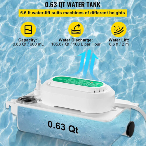Automatic HVAC Lift Removal Drain Pump 100L/H Flow for 1