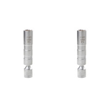 2X Extend Socket Wrench 12 Angle Repairing Removal Tool Thin Wall 3/8Inch Drive Sockets Auto Repair Tool 14mm