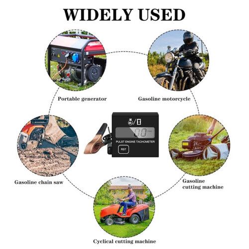 2X Digital Chainsaw Tachometer Small Engine Tachometer Digital Display Pulse Speedometer Electronic Tachometer 2