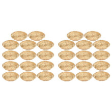 20 PCS 9.8 Inch Bamboo Paper Plate Holder, Hand Weave Wicker Plate Holders for Parties, Picnic, and Barbecue, Reusable