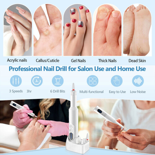 Multifunctional Nail Care Device Contains Storage Base-White 2