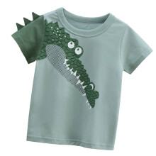 Mooi T-shirt met dierenmotief, zacht, lichtgewicht-Groen 110cm