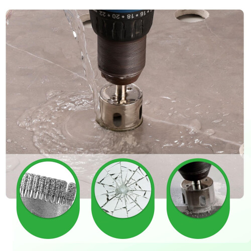 Premium Coated Hole founder Set For Even Tile Smooth face And 1