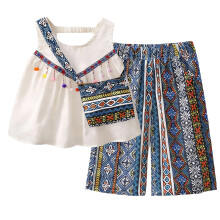 Lightweight Polyester Girls Clothing Set Bohemian Charm-140cm