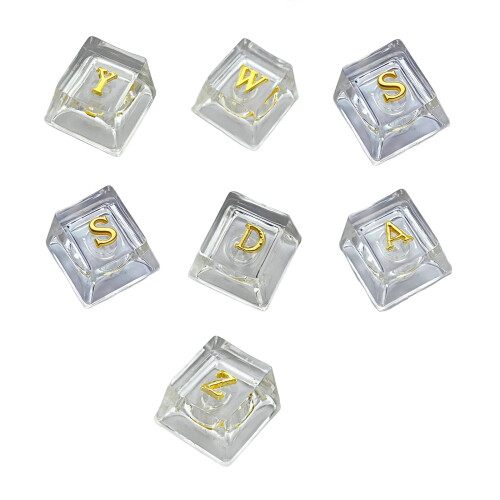 Clear Resins Keycap With 3D Raised Letter For Customs-Y key 1
