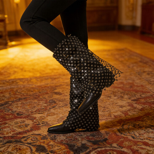 Stylish Sparkling Mesh Ankle Boot Toppers Perfect For-M 2