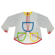 Delantal infantil de pintura con mangas, impermeable.