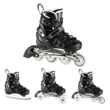 Patins à roulettes LED noirs NH10905 4 en 1 avec lame de hockey dimensionnelle Nils Extreme - 5907695520095