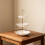Glass Snacks Serving Dish-Transparent gold butterfly iron frame 8