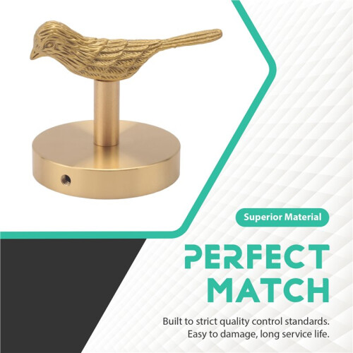 Brass Gold Animal Hook Solid Brass Coat Hook Door Back Hook Bathroom Kitchen Hooks Towel Rack(Bird) 2