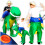 Selvoppustelig oppustelig dinosaur T-rex kostume 1