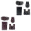 Historical Reenactment Gear Medieval Style Utility Belt-Black 2